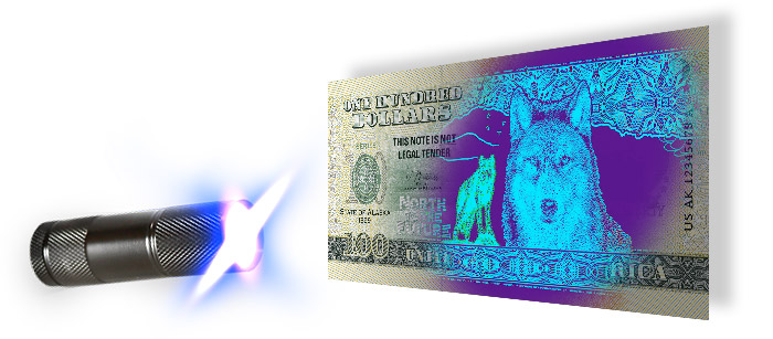 Vlk kanadský na exkluzívnej 100 souvenir dollar bankovke