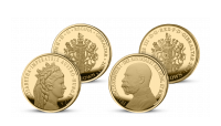 170. výročie svadby Františka Jozefa I. a Sisi, sada 2 zlatých mincí