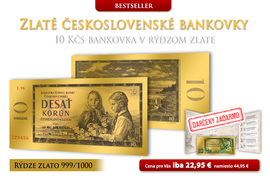 Zlaté repliky československých bankoviek