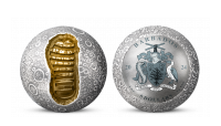 55. výročia pristátia človeka na Mesiaci - 3D sférická minca z rýdzeho striebra