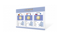 Sada pamätných euromincí - Slovinsko 2008,Lucembursko 2008,Belgicko 2010