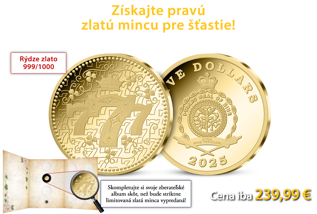 Získajte pravú zlatú mincu pre šťastie